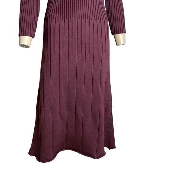 Wolford Merino Wool Rib Dress Burgundy NWT M - Picture 8 of 13
